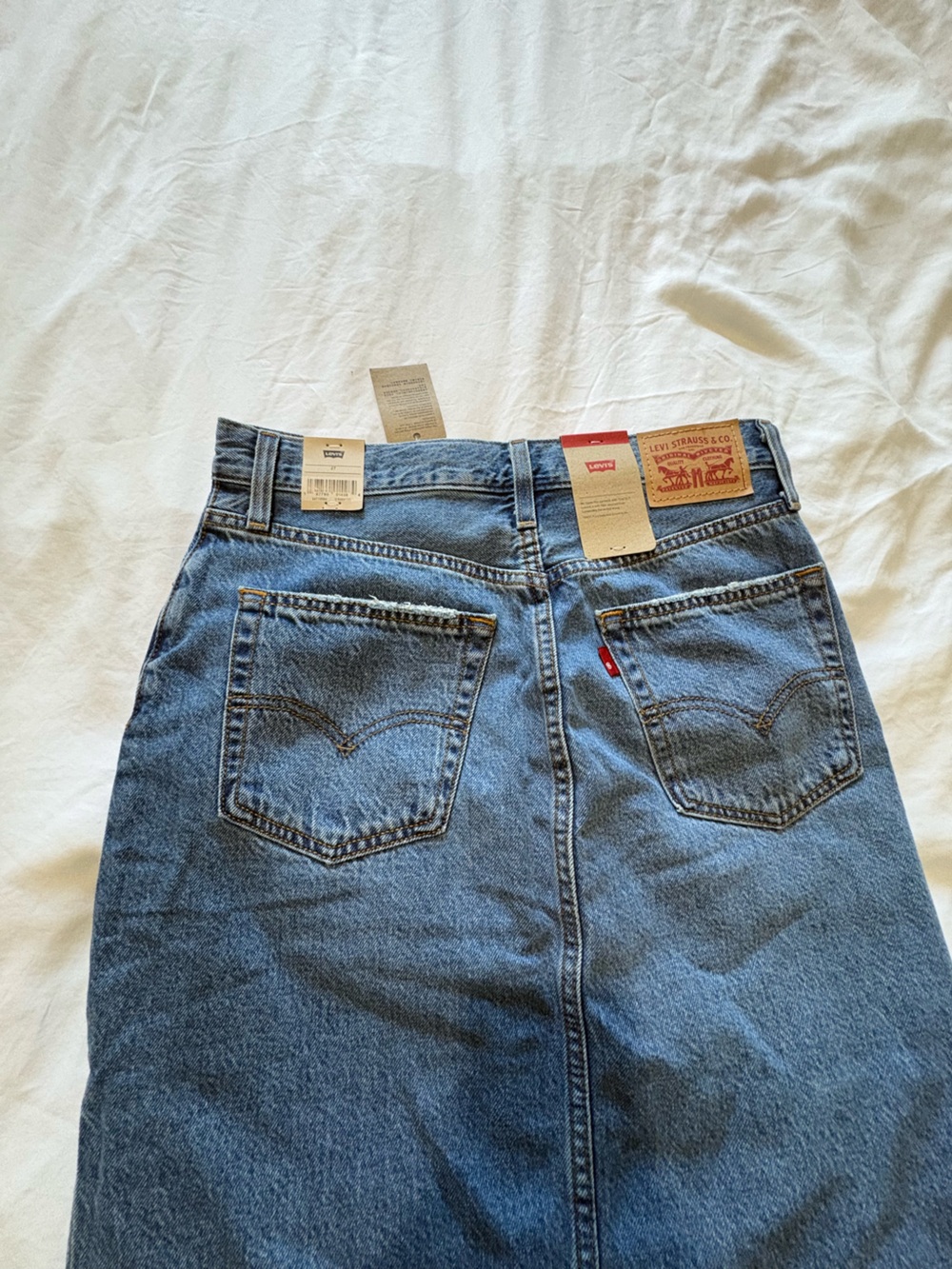 Levi's - Denim Midi Women's Jean Skirt - 27 - Picture 4 of 16